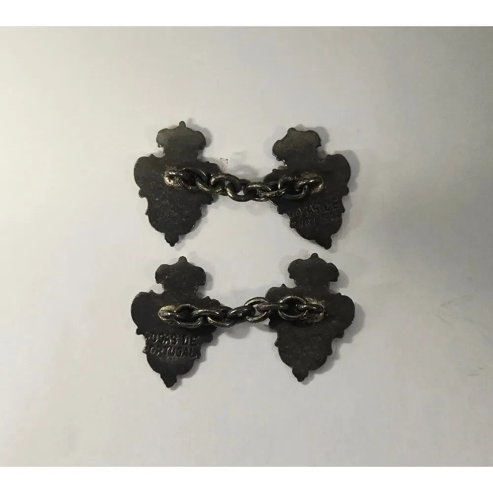 Military Monarchy Rosas De Portugal Cufflinks Pre-Owned  VTG